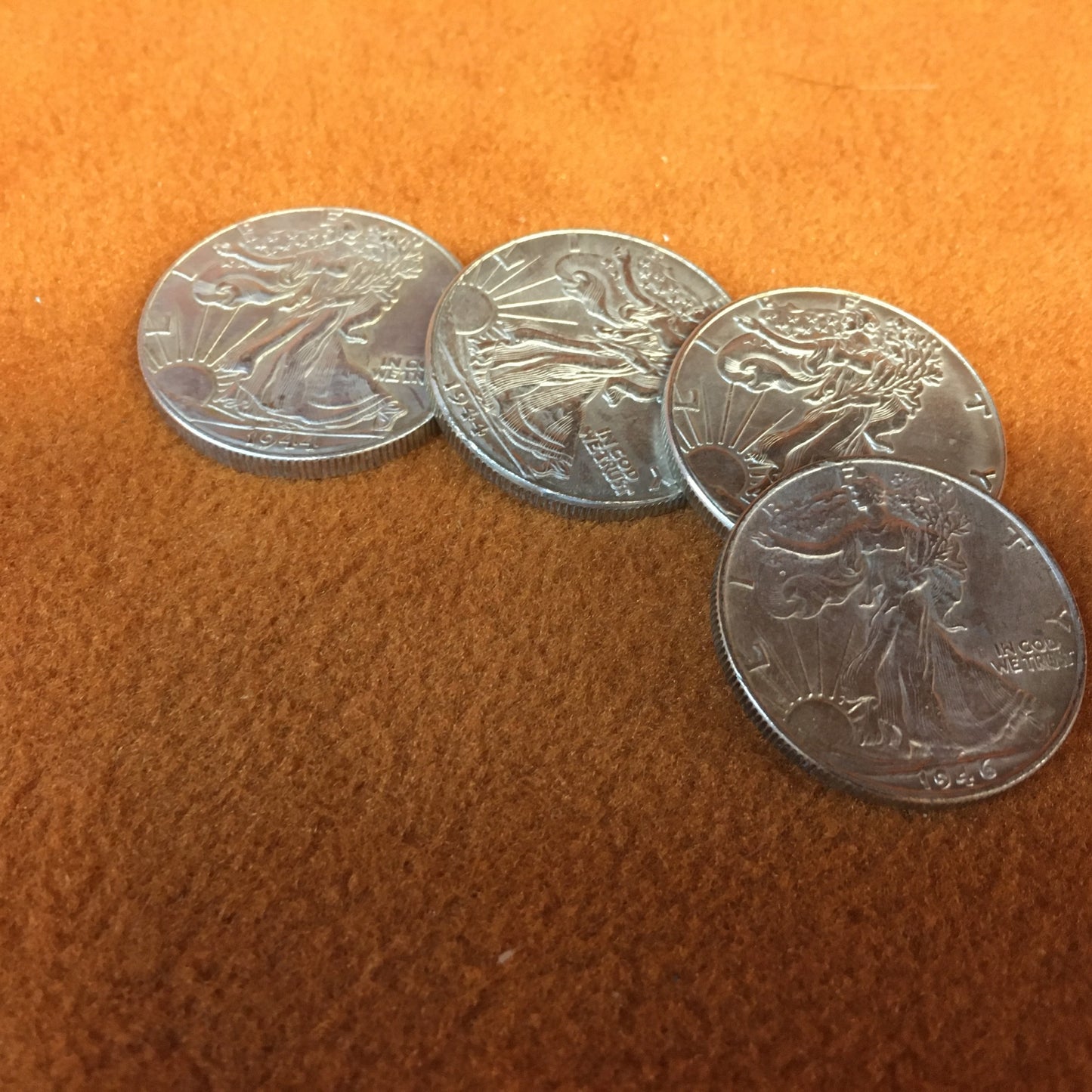 Liberty x Four Walking Liberty- Half dollar set