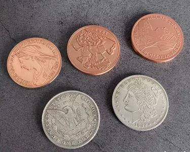 Hopping Morgan Dollar copper