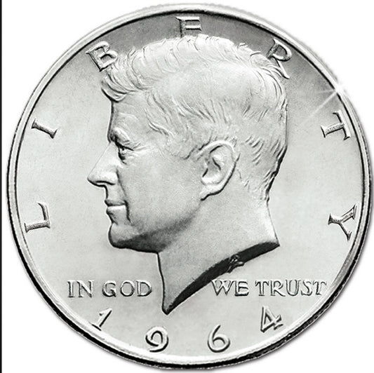 Jumbo 3" Coin-Kennedy Half-highly polished model