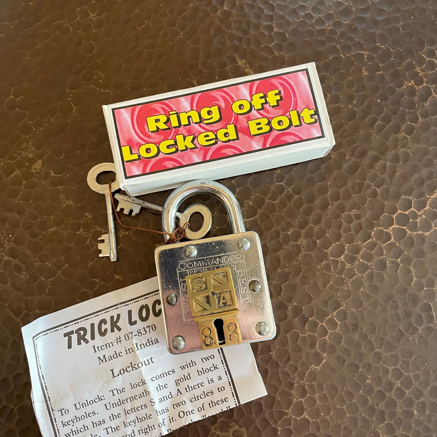 Trick Lock and Ring Off Bolt