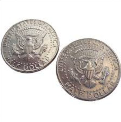 Double sided Coin Double tail half dollar Viking Magic