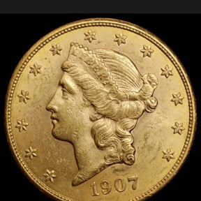 Jumbo Coin-3" $20 Dollar Gold-1907