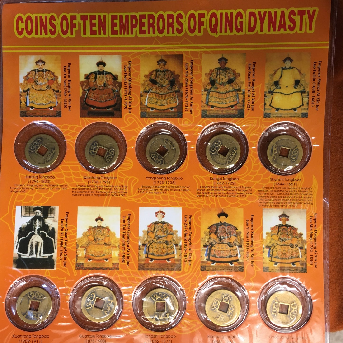 Chinese Coins-Qing Dynasty set