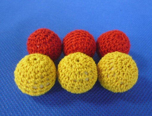 Chop Ball set-knit-1"-Yellow