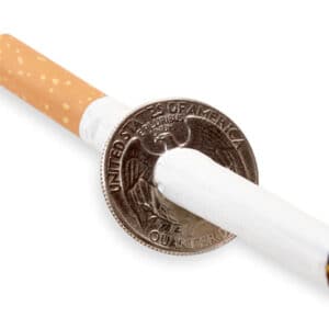Pencil or Cigarette Thru Coin