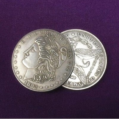 1882 Morgan Dollar shell and coin set (Coins Thru Table)