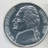 Jumbo Coin-3" Jefferson Nickel