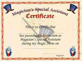 Magician's Assistant Certificate
