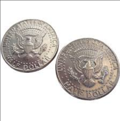 Double sided Coin Double-tail-half dollar
