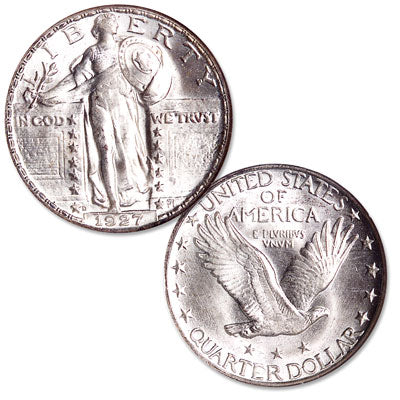 Jumbo Coin-3" Standing Liberty Quarter 1927