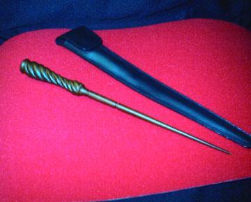 Wand-Sorcerer's Wand , Carved Spiral Handle